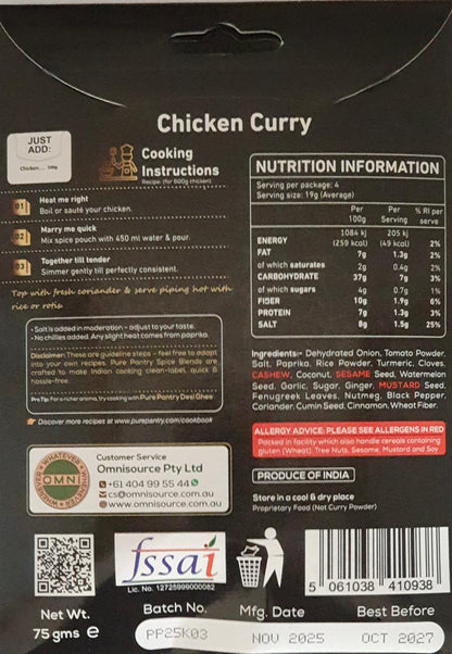 Pure Pantry Chicken Curry Blend 75 gms