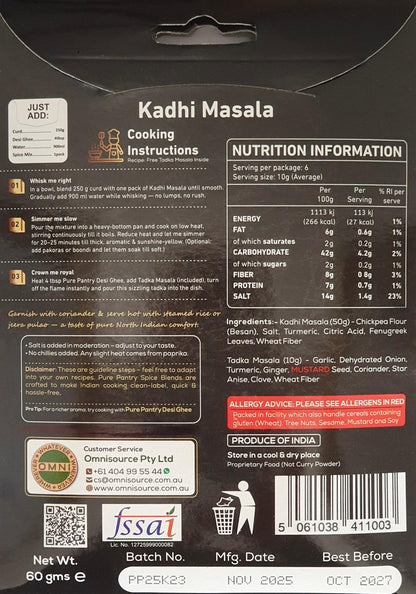 Pure Pantry Kadhi Masala 60 gms