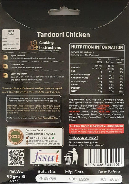 Pure Pantry Tandoori Chicken Blend 60 gms