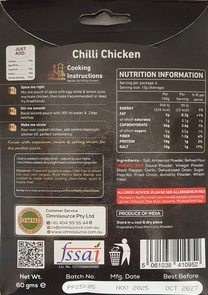 Pure Pantry Chilli Chicken Blend 60 gms