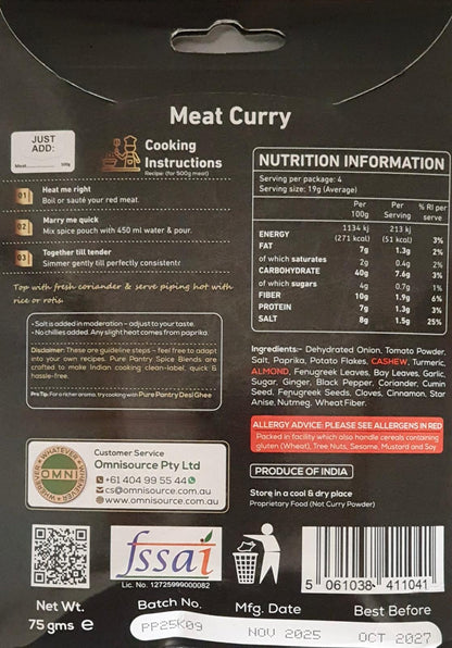 Pure Pantry Meat Curry Blend 75 gms