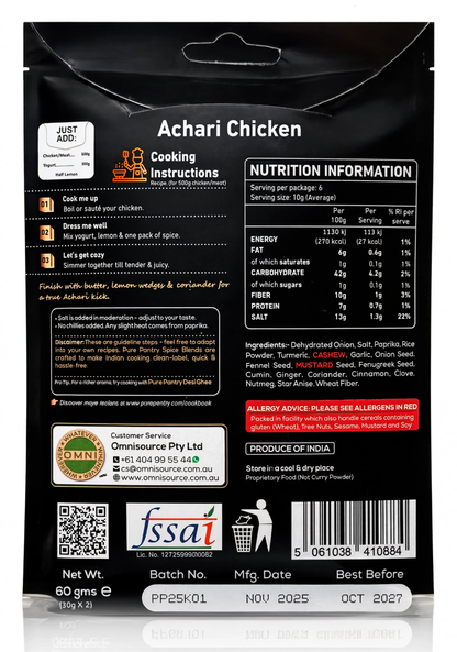 Pure Pantry Achari Chicken Blend 60 gms