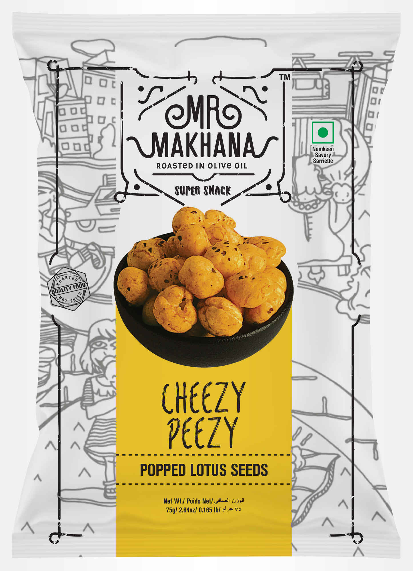 Mr Makhana Classic Range (75 gm) (Lotus Seeds)