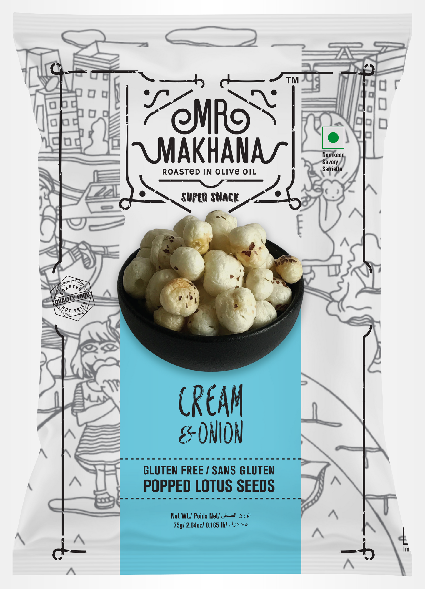 Mr Makhana Classic Range (75 gm) (Lotus Seeds)
