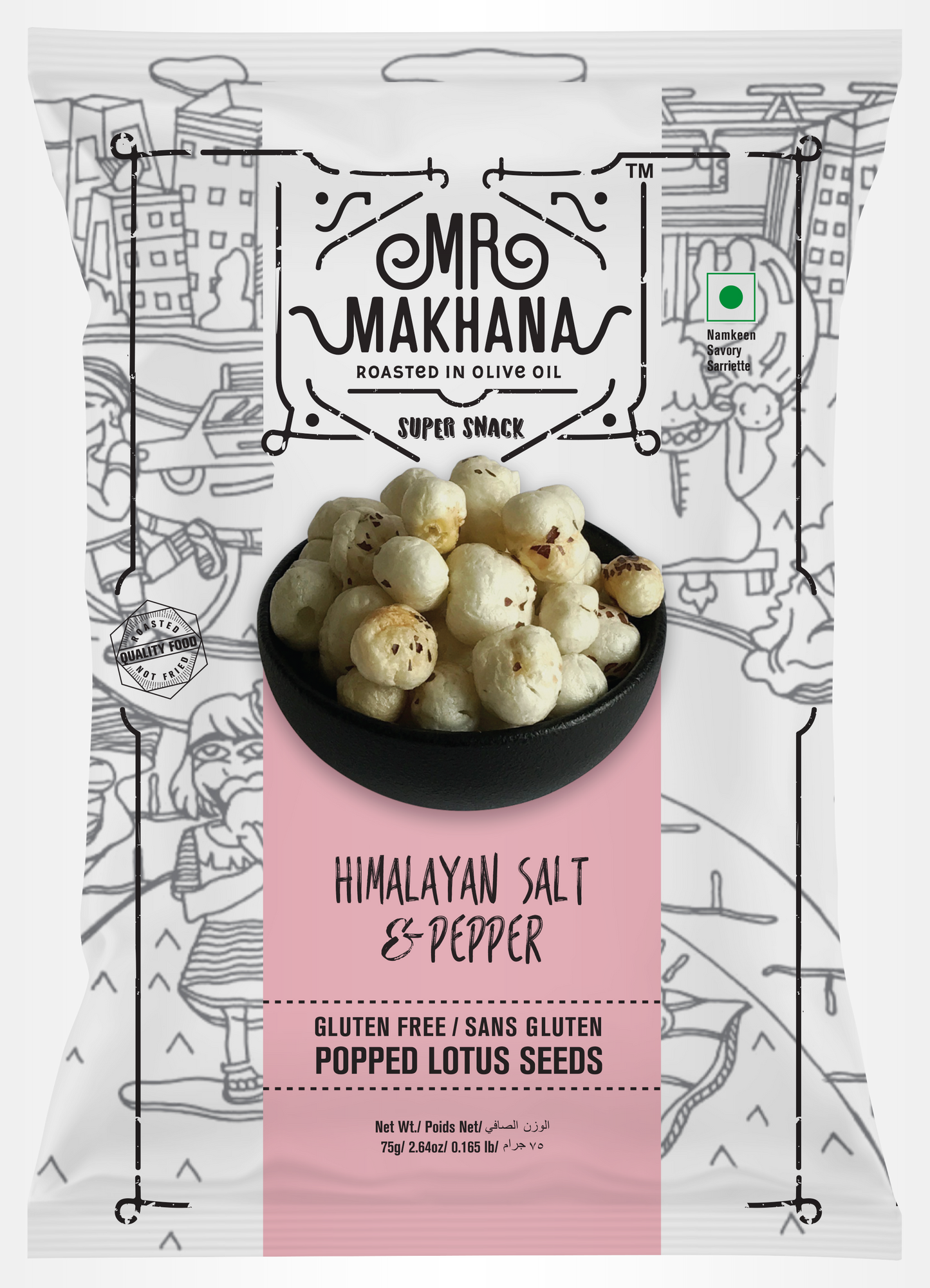 Mr Makhana Classic Range (75 gm) (Lotus Seeds)