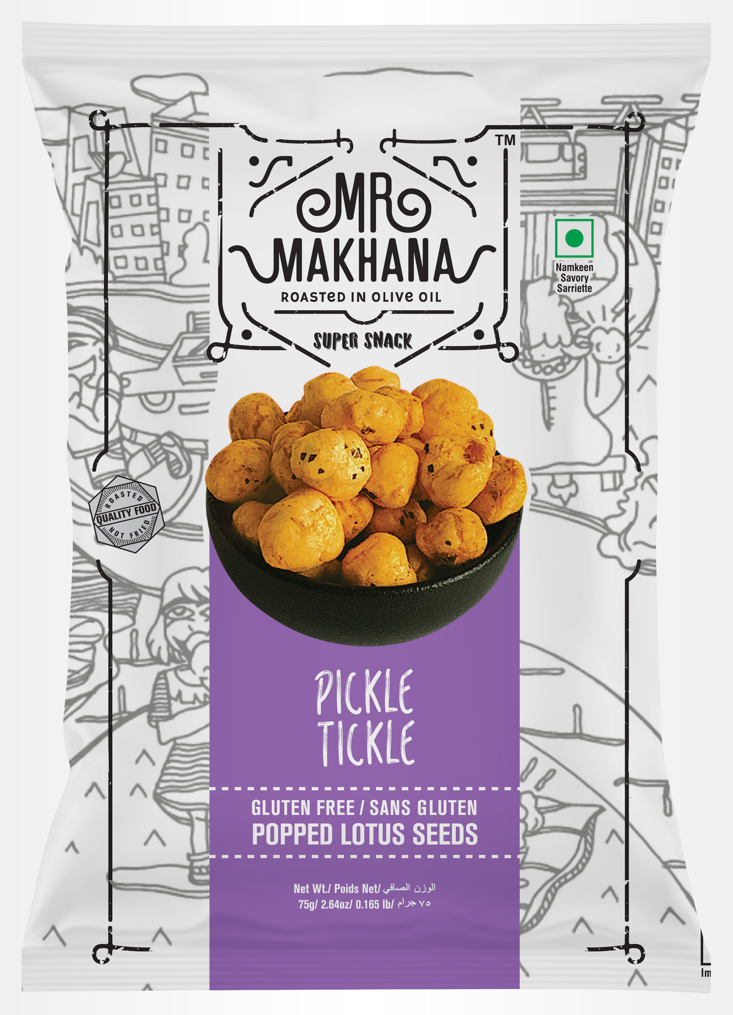 Mr Makhana Classic Range (75 gm) (Lotus Seeds)